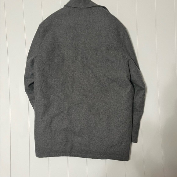 London Fog Men's Wool Blend Gray Car Coat sz Large - Picture 11 of 11